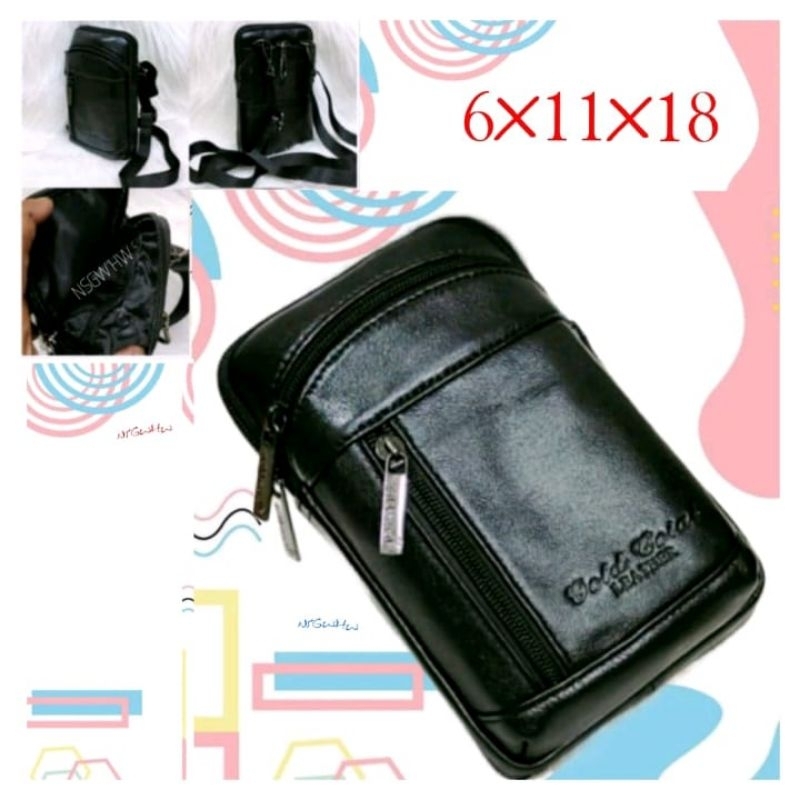 GOLD CORAL TAS HP STAND-UP TAS KULIT PRIA