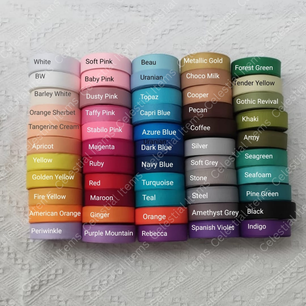 

Pita Grossgrain Salur Garis 2.5cm (1") Part 1