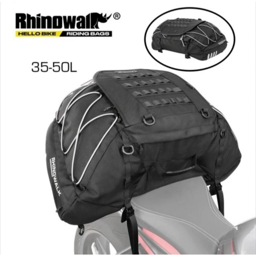 Tas Motor Rhinowalk MT3550 Motorcycle Panier 35-50L Tail Bag Expandable