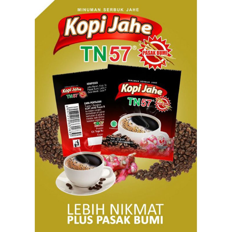 

Kopi Jahe TN 57 (1 renceng isi 10 sachet)