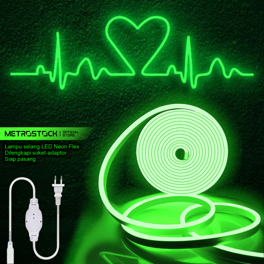 Lampu LED neon flex aesthetic hias dekorasi backlight tempel dinding custom tulisan logo branding de