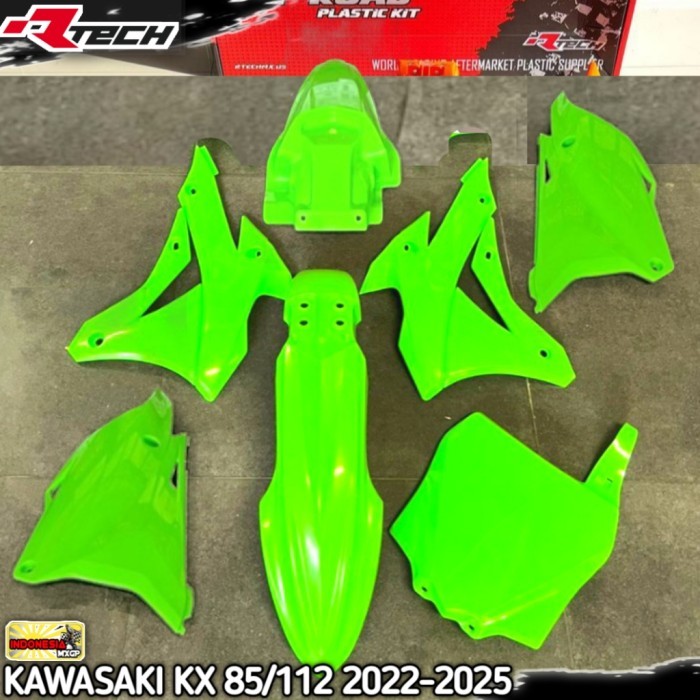 KAWASAKI KX 85 112 2022 2023 2024 2025 - RACETECH COMPLETE PLASTIK KIT - COVER BODY FULL SET TRAIL -