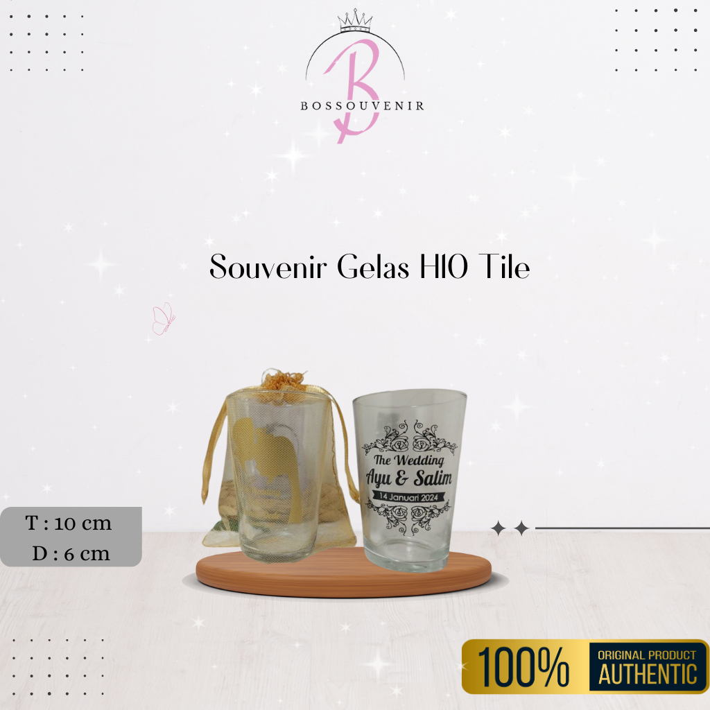 Souvenir Gelas h10 tile, souvenir gelas jamu, souvenir pernikahan gelas, souvenir gelas kopi, souven