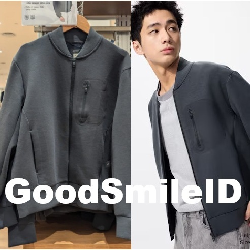 NEW Men Jaket Sweat Dry Ritsleting Sport Olahraga Luaran Pria Cowok Blouson Bomber JASTIP UNIQLO