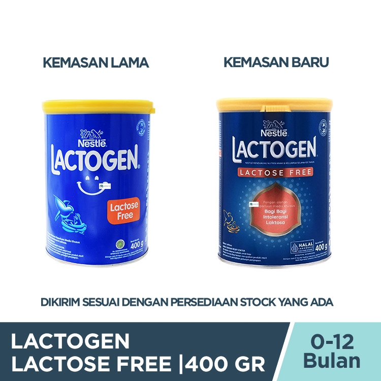 Lactogen Lactose Free 400gr - Susu Formula Bayi 0-12 Bulan, Bebas Laktosa (Alergi/Diare)