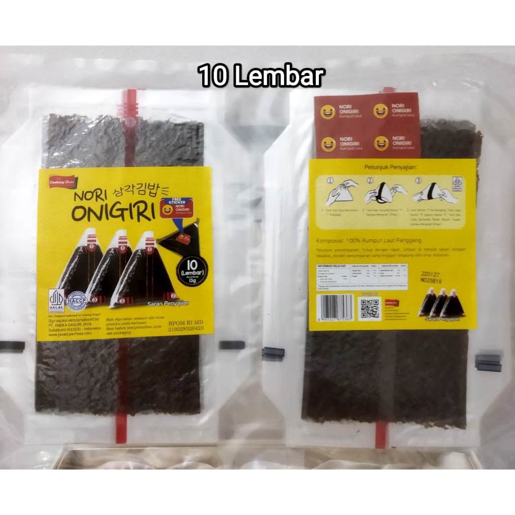 

bGF Nori Oniri - Nori Triangle Wrapper - Bungkus Nori Segita - Isi 10 - Halal