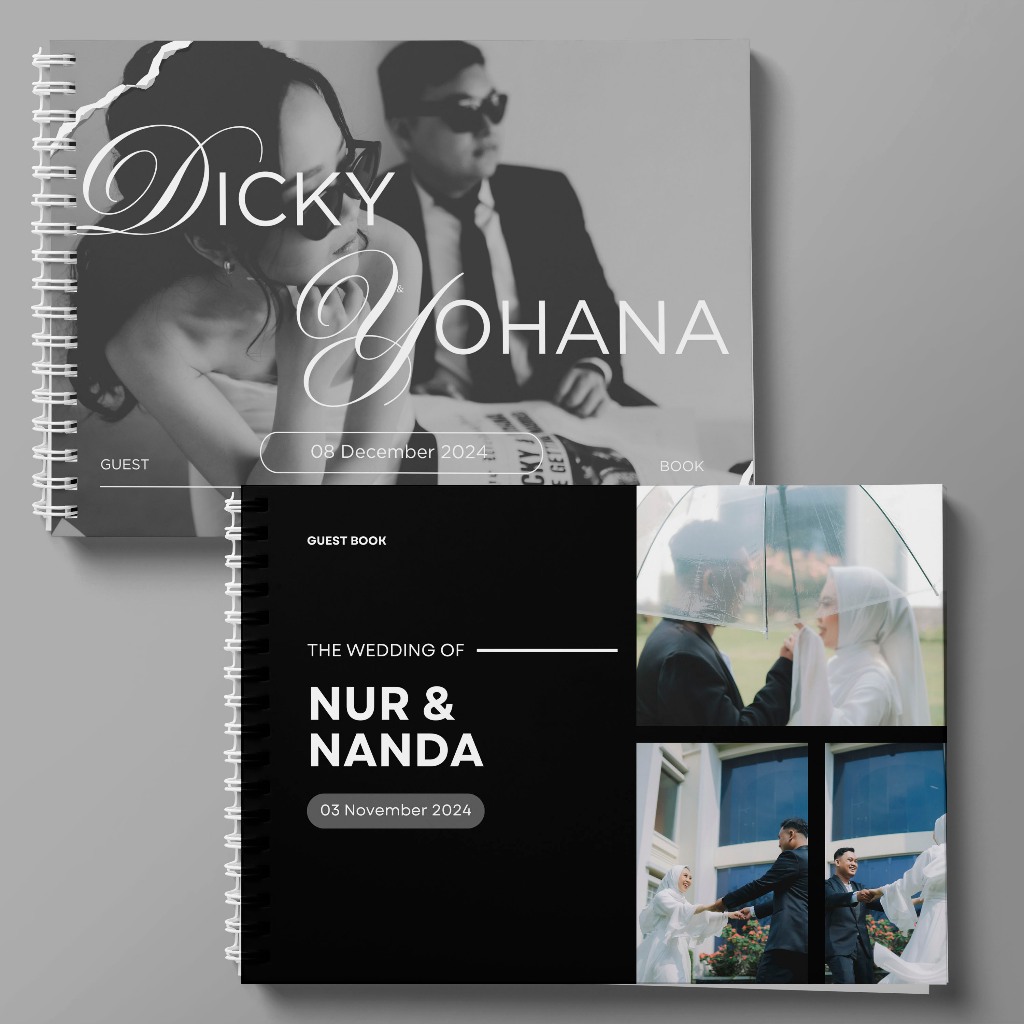 

Aneka Custom Buku Tamu Pernikahan GBCF - Soft Cover Guest Book Guestbook Minimalis