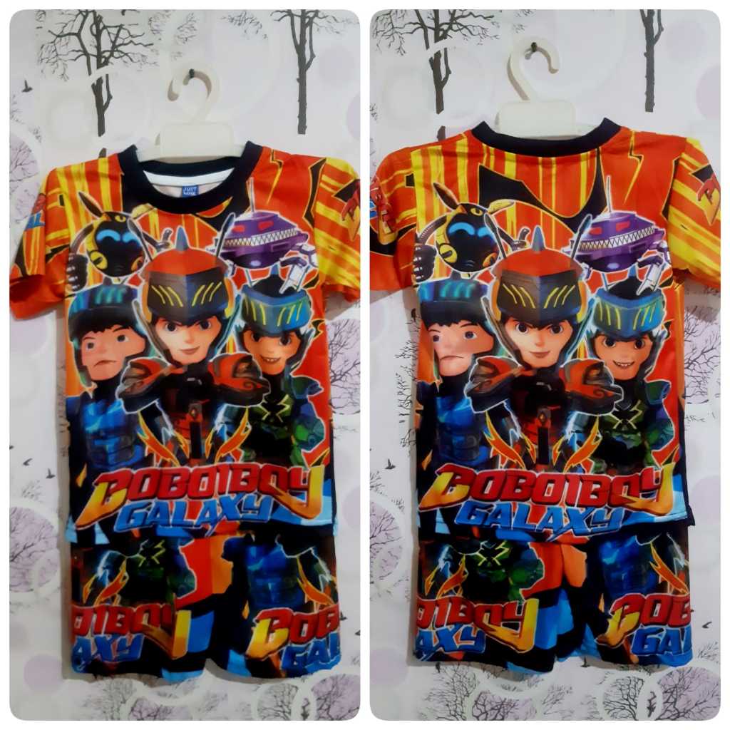 setelan boboiboy anak laki laki | setelan boboiboy halilintar | BAJU Anak Boboiboy Setelan Anak Bobo