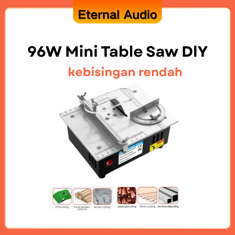 Diskoom Gergaji meja Mini multifungsi Table Saw 5000RPM Portable dengan 7 speed