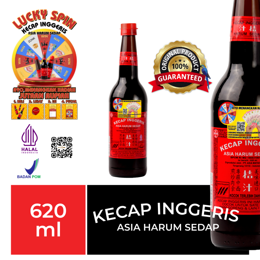 

Kecap Inggris Sauce Inggris ASLI Asia Harum Sedap 620 ml