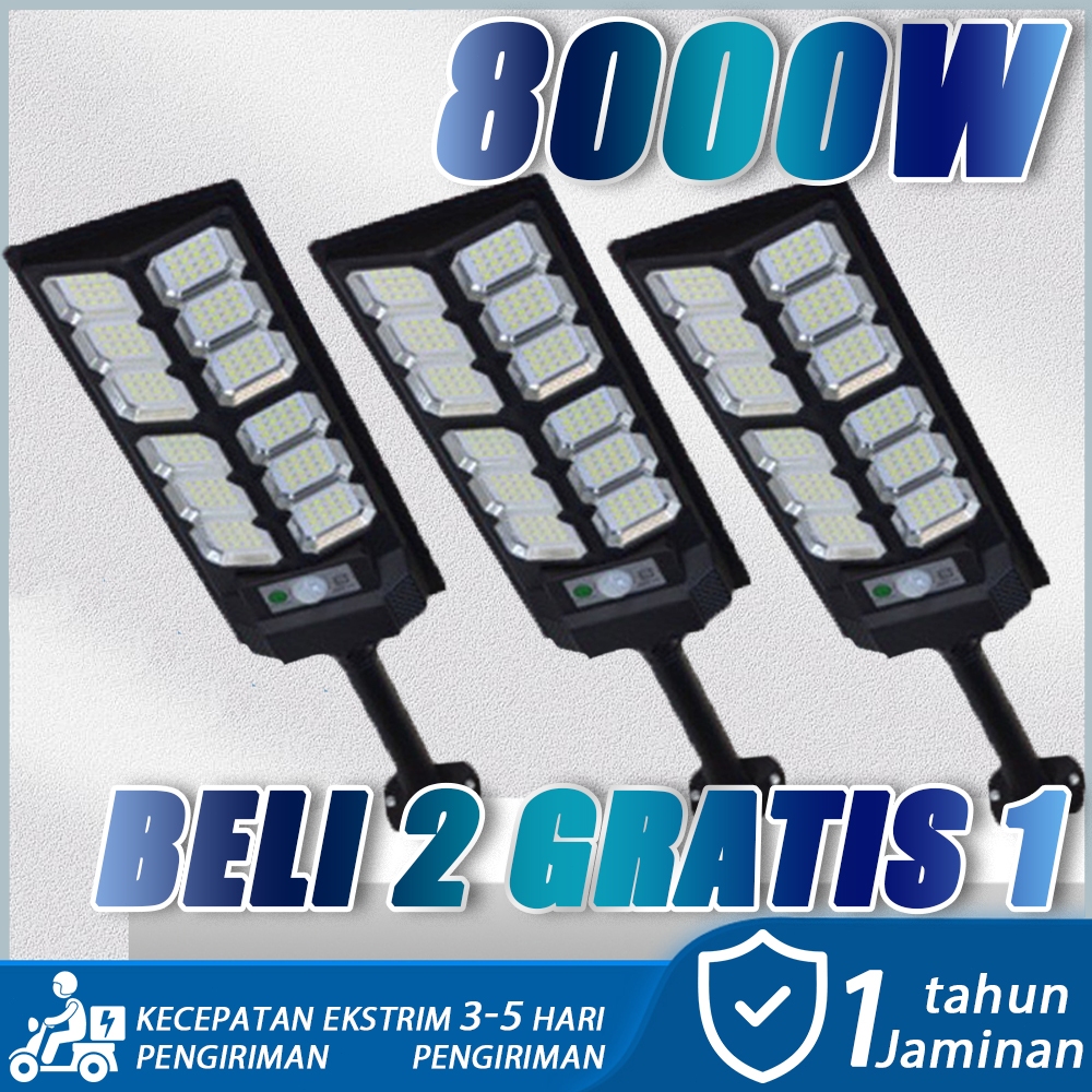 【garansi 10 tahun】【Beli 2 gratis 1】 Lampu jalan tenaga surya, lampu baterai tenaga surya, lampu luar