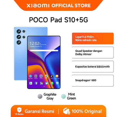 【Freeware Mouse Keyboard】Xiaomi Tablet Android PadS10 (16GB+1024GB)11.6inch"IPS Screen Tablet Androi