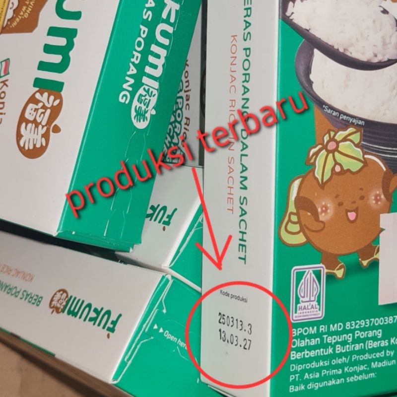 

Fukumi Konjac Rice Air Panas Beras Porang Isi 7 Sachet (@40g)