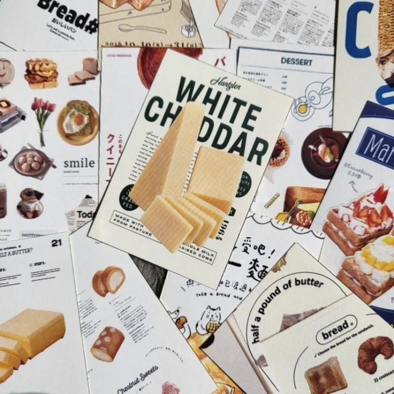 16pcs/pack AESTHETIC FOOD STICKER / AESTHETIC BREAD STICKER / journaling sticker / food deco sticker