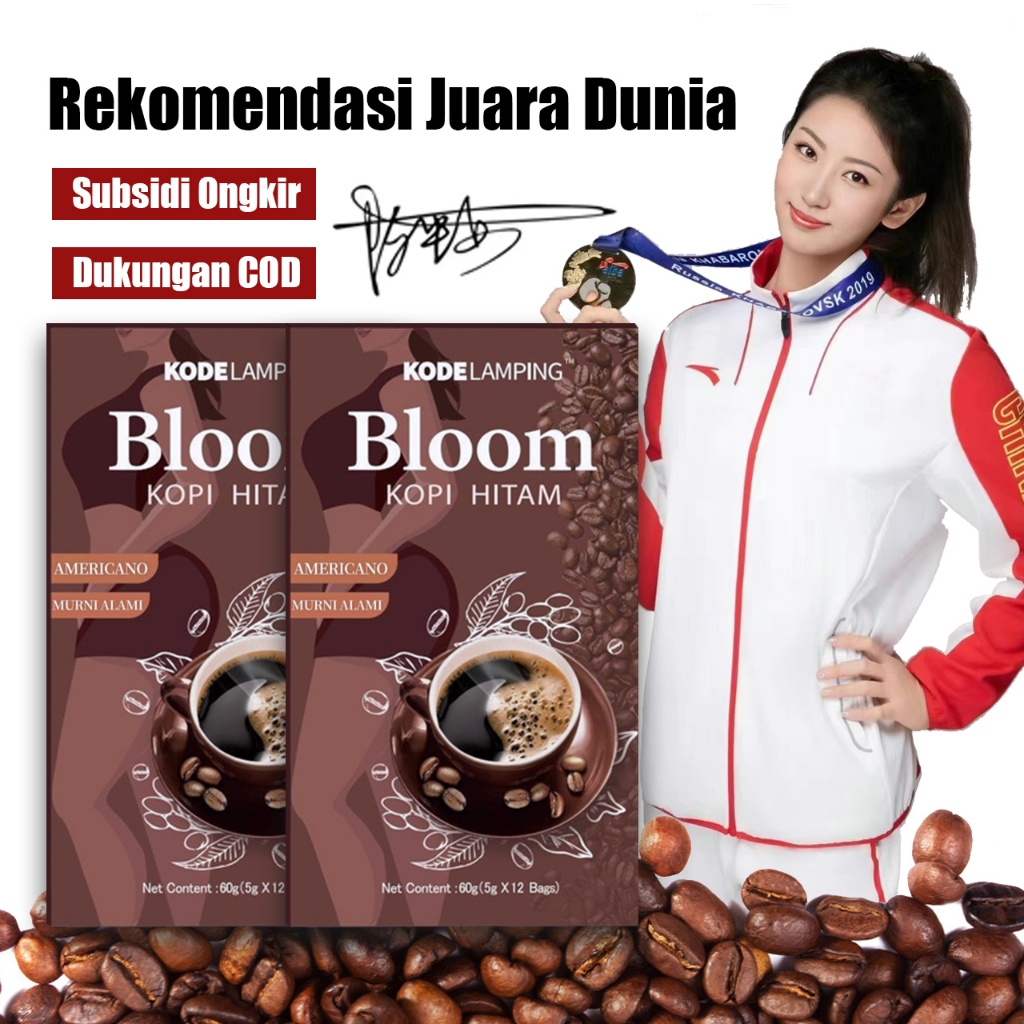 

【21Days KOPI】BLOOM Kopi Hitam Arabika (12 Sachet/Box), Kopi Murni, Rendah Gula, Kopi Instan Praktis,Black coffee,Kopi Kolagen