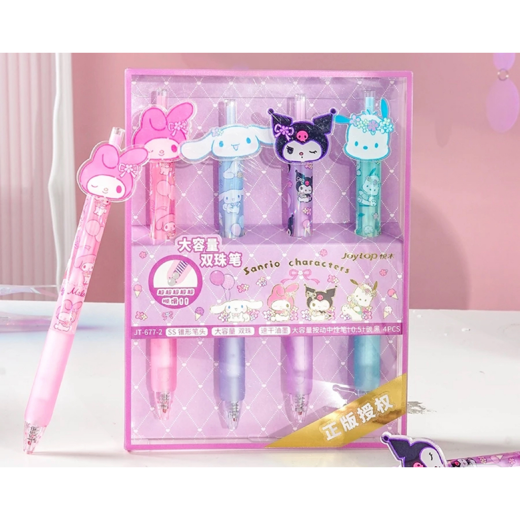 

pen set Sanrio 4buah 0.5mm