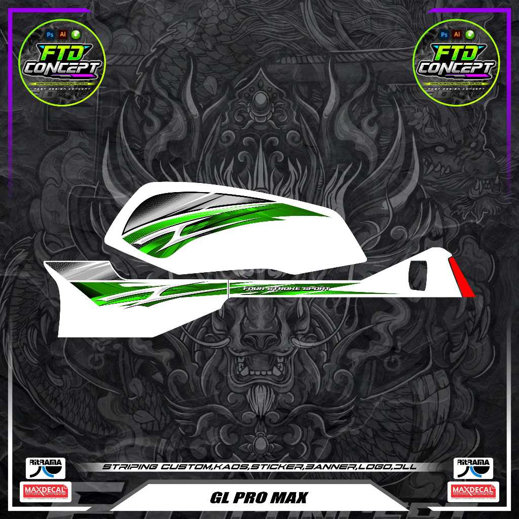 STRIPING STICKER VARIASI GL / STIKER GL MAX / STRIPING GL PRO