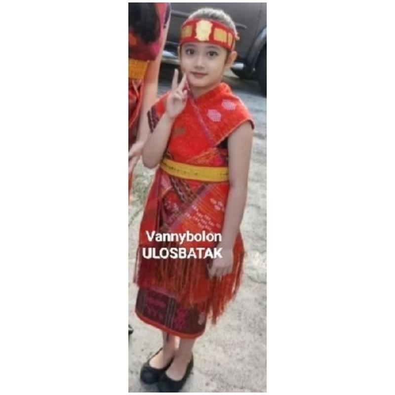 Baju Adat Batak Anak Tk Sd Remaja Perempuan  Acara Karnaval Menari Tradisional Sumatera Utara