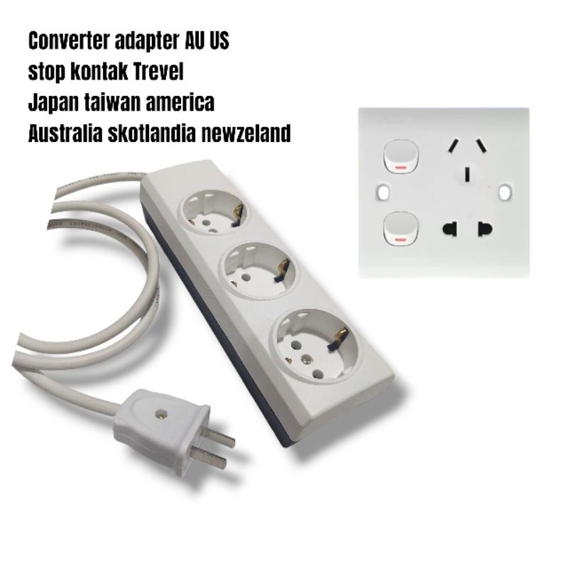 AEBRAND Colokan Listrik Taiwan Jepang US Plug Adapter Over Steker Plug - Travel Adaptor JAPAN TAIWAN