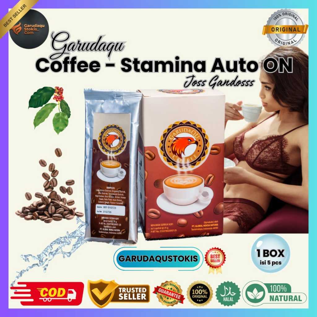 

1 Box GARUDAQU COFFEE - Kopinya Laki, Stamina Auto ON Tiap Hari