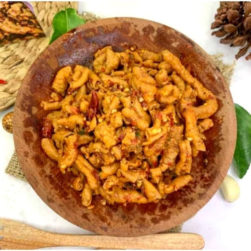 

1 ball keripik usus 1kg ayam crispy pedas daun jeruk enak