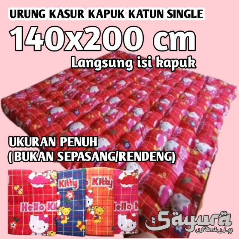 RB [140X200]URUNG KASUK KAPUK/KULIT KASUR NO.2/URUNG KASUR GEBLUG/KULIT KASUR SINGLE/URUNG KASUR