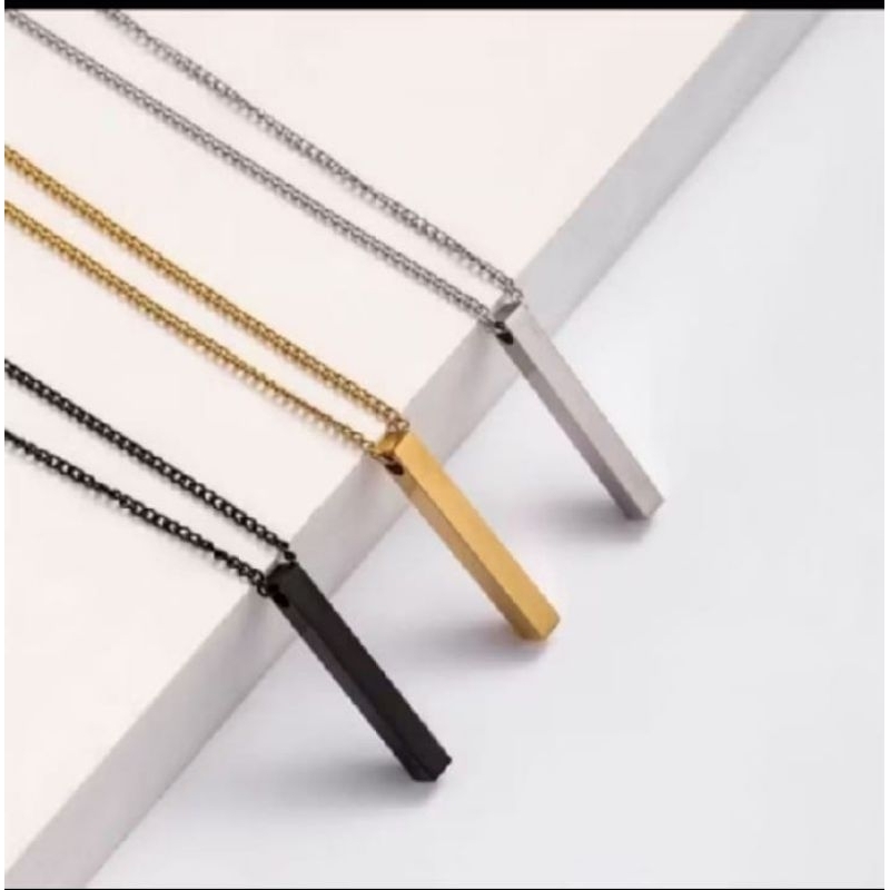 Kalung titanium model balok pria wanita