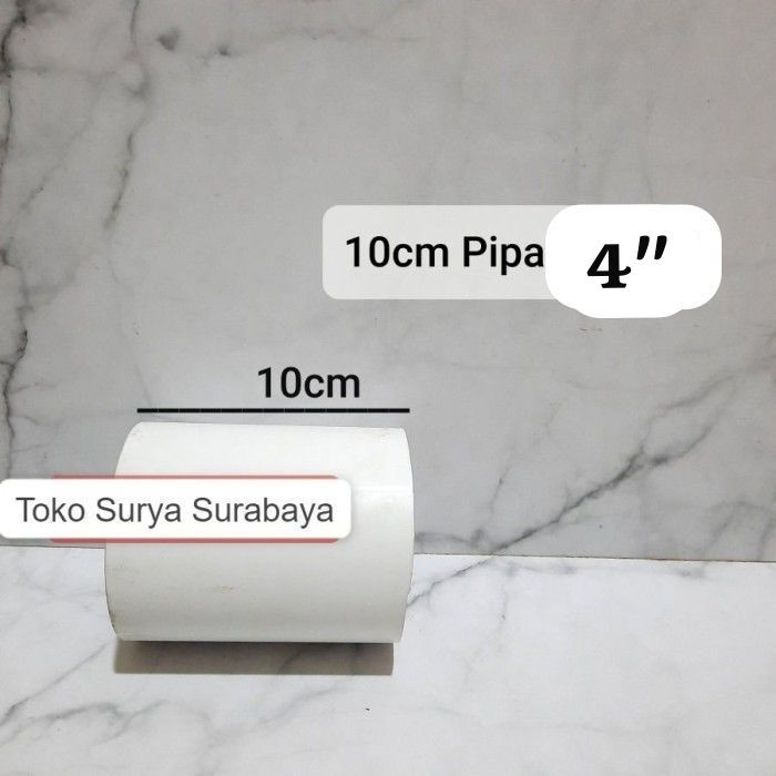 10 cm POTONGAN PIPA 4" D - Pipa 4" pralon 4" inc 10cm potongan potong 4 inch inci pipa 4" pipa 4"