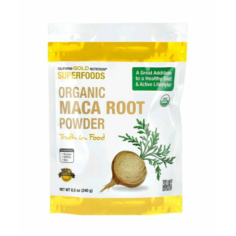 

California Gold Nutrotion Superfoods Certified Organic Peruvian Maca Root Powder 8.5 oz (240 g) Stamina & Endurance