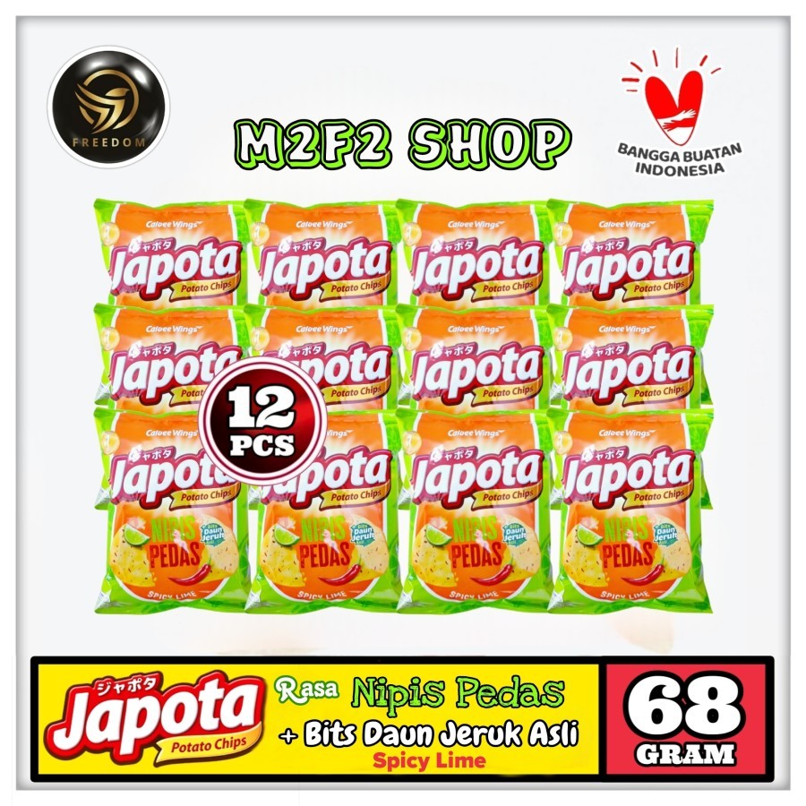 

Keripik Kentang Japota Potato Chips Nipis Pedas | Spicy Lime - 68 gr (Kemasan 12 Pcs)