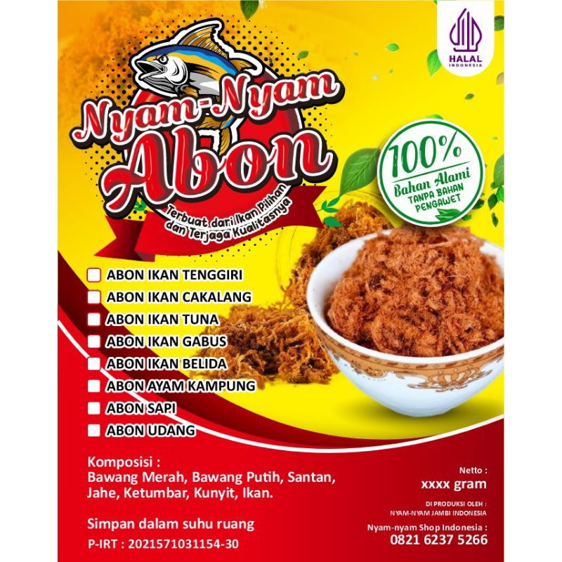 

abon ikan tenggiri/gabus