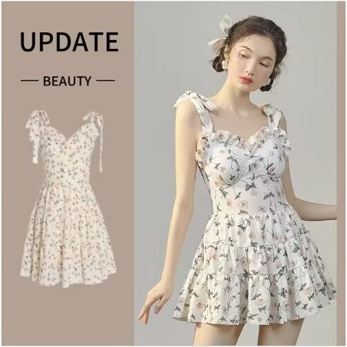Hot Selling Swimsuit Women's one-piece Sexy Dress Style ladies' floral Swimsuit