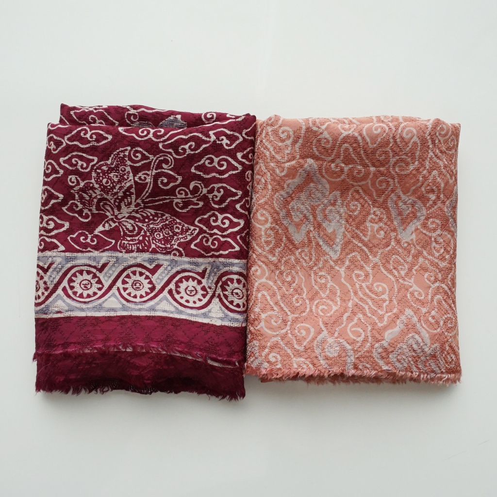 Benangsari Kain Batik Cap Mega Mendung Viscose Viskos Cirebonan Bahan