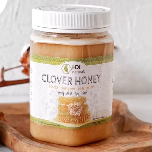 

Clover honey 1kg original exp 2026 + sendok kayu