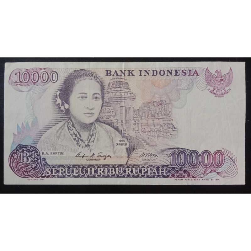 UANGKUNO 10.000 RUPIAH RA KARTINI THN 1985