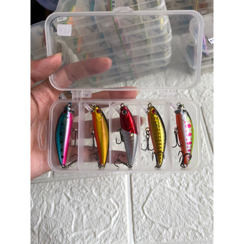 1 SET UMPAN CASTING KILLER MINNOW AGILE + BOX LURE
