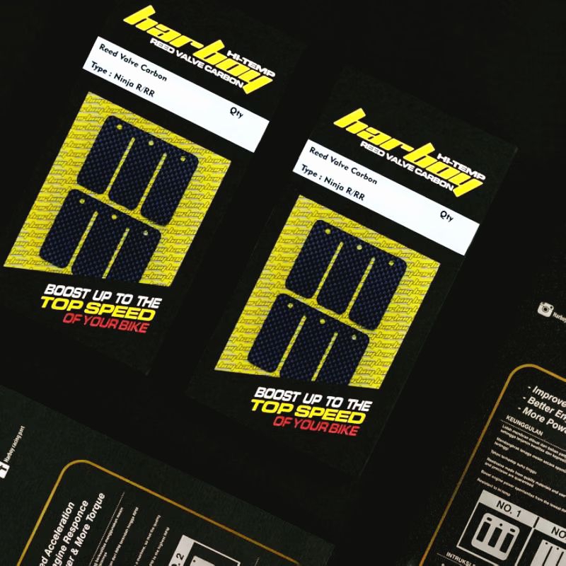 membran carbon harboy tipe standar ninja 150 R RR SS kips kiss