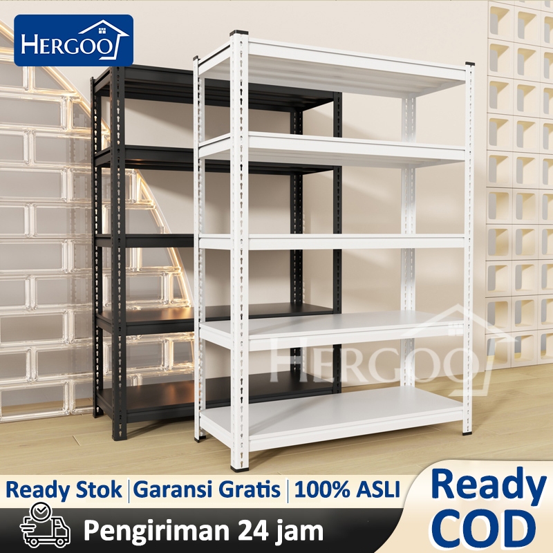 【Ready stok】100% BESI Rak Besi Susan 5/6 tingkat Rack Besi Tinggi 150CM/180CM/200CM Rak Susun Besi S