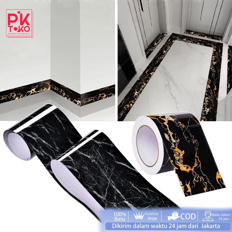 Tembok Stiker Keramik / Border Strip / Stiker Dekorasi Lantai / Keramik Wallpaper Sticker Border Lis