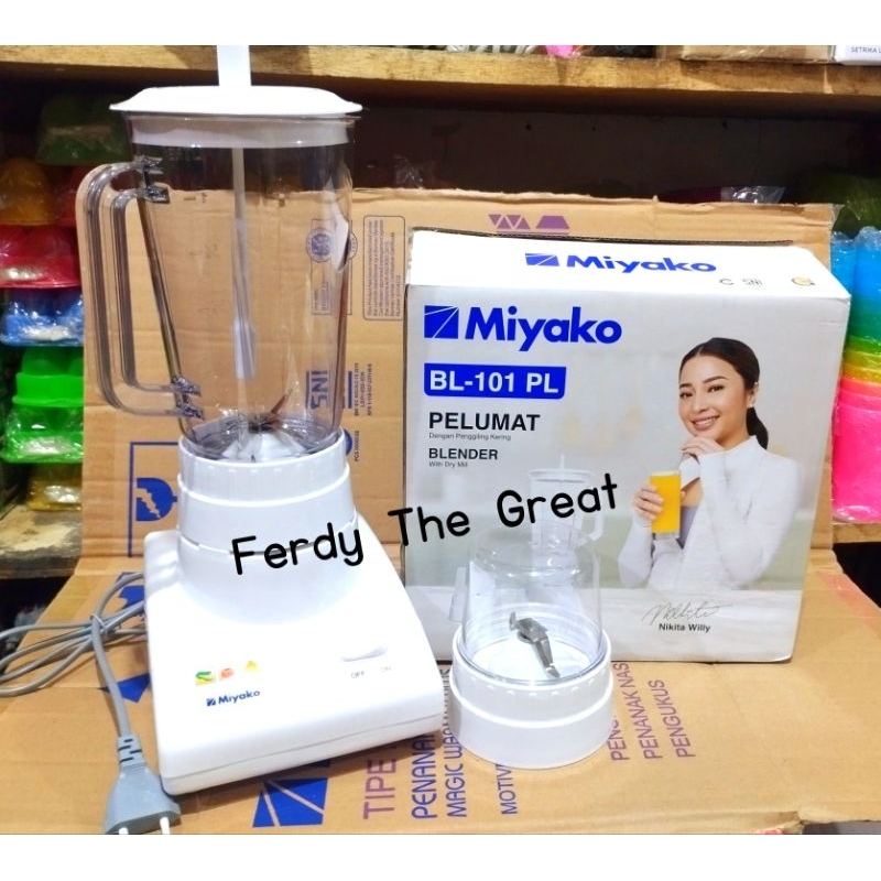 Blender miyako 101pl / blender plastik 2 gelas / blender miyako 2 tabung plastik / blender plastik /