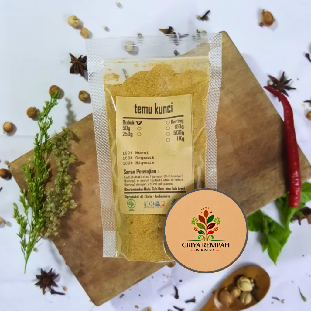 

TEMU KUNCI SAYUR BUBUK 500 GRAM Rempah Herbal Simplisia Alami Kesehatan Vitalitas Tubuh Ramuan Jamu Tradisional Boesenbergia pandurata
