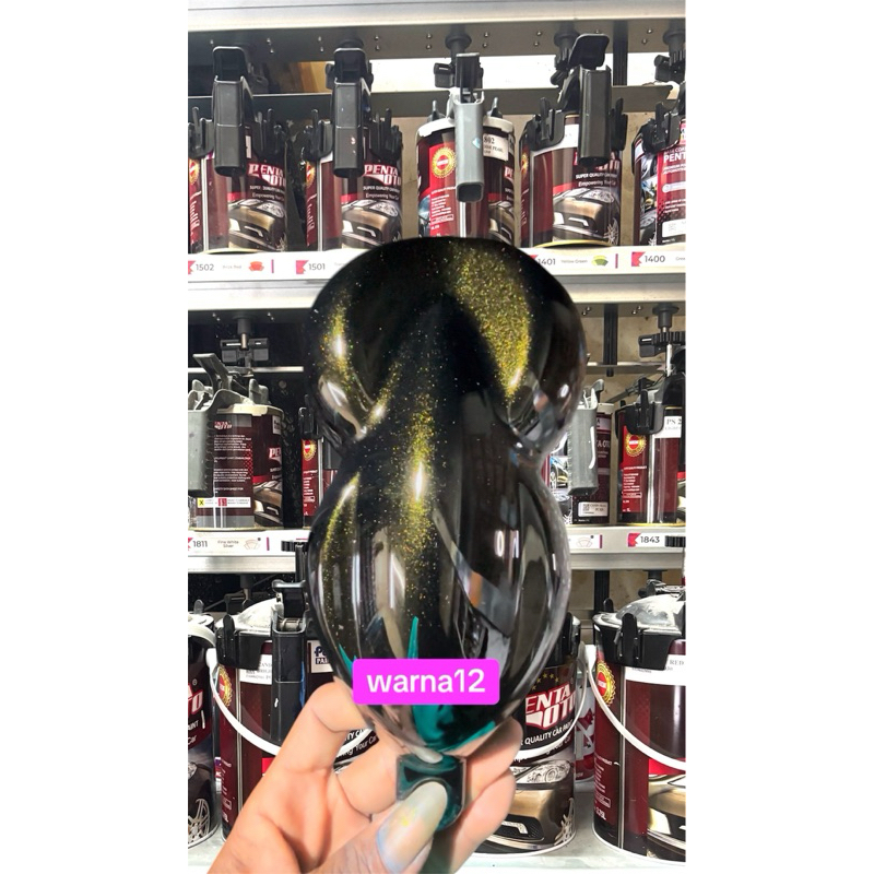 cat Midnight gold partikel halus PU penta oto