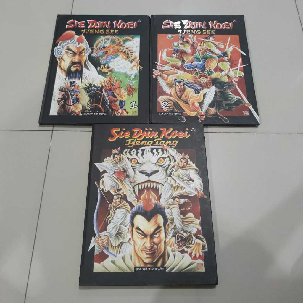 BEKAS SET - Buku Komik Sie Djin Koei Tjeng Tang 1-6 TAMAT dan Sie Djin Koei Tjeng See 1-9 TAMAT - Si
