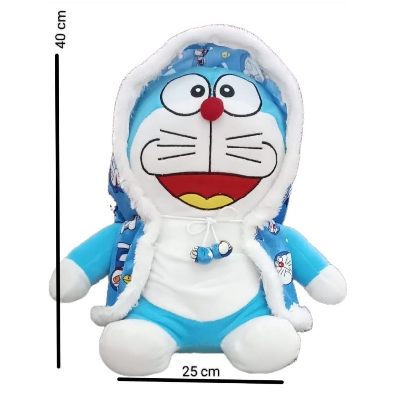 Boneka Doraemon cute..mantel printing 40 cm..bisa buat kado anak/temen /pacar.