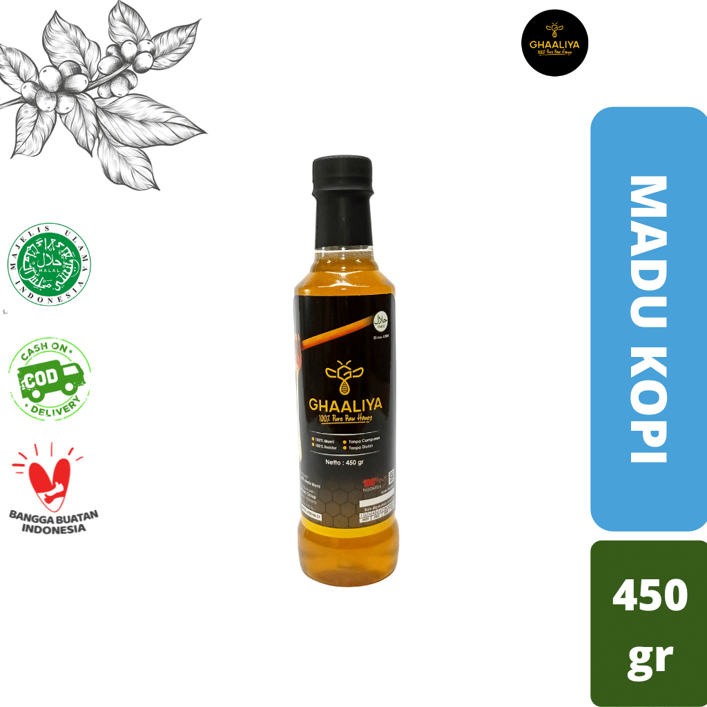 

(Bunga Kopi) Madu Asli Murni Sehat RAW Ghaaliya Nektar Bunga Kopi 450gr