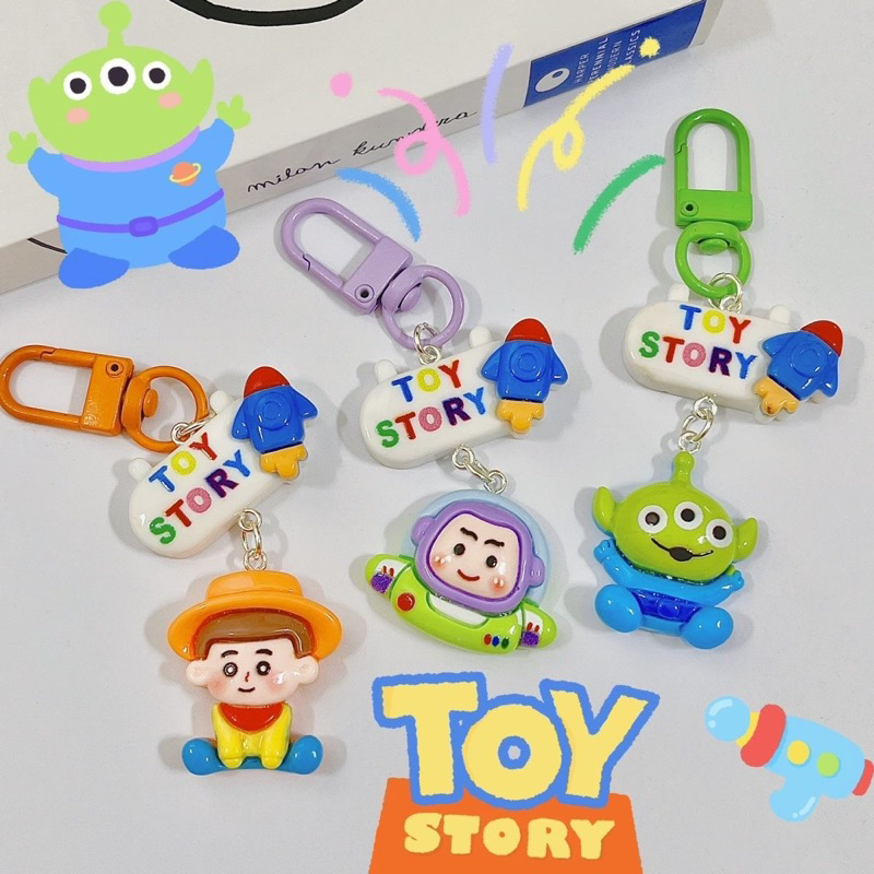 Gantungan Kunci Toy Story Karakter Cute Key Chain Woody Buzz Alien