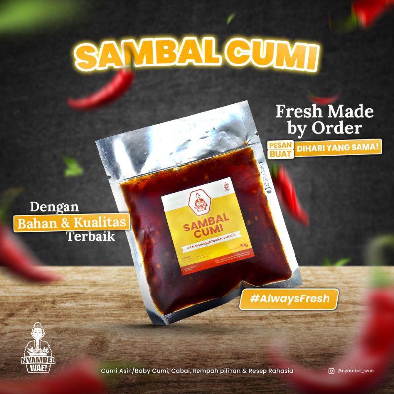 

Nyambel Wae - Sambal Traditional Kemasan Sachet 50 Gram