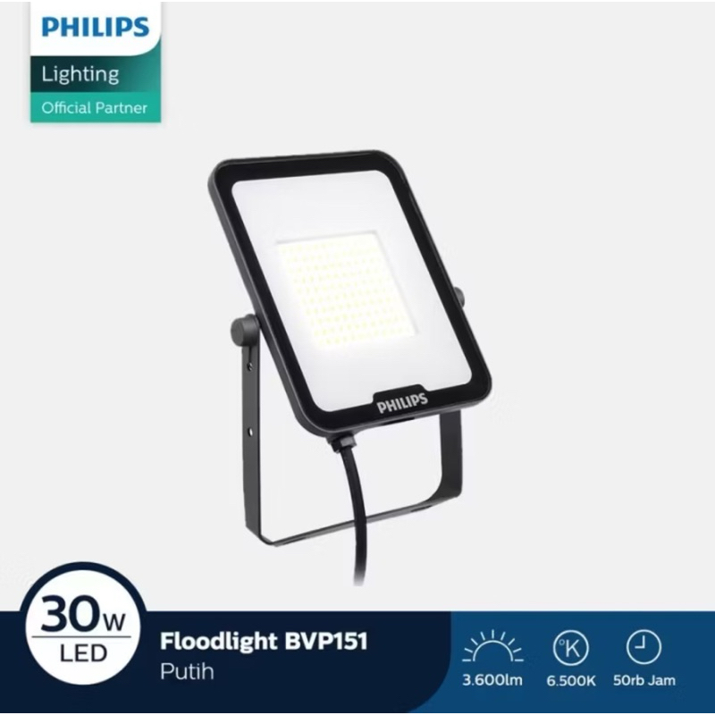 Philips BVP151 30W 30Watt Flood Light LED Lampu Sorot Outdoor (BVP171) Putih (6500K)