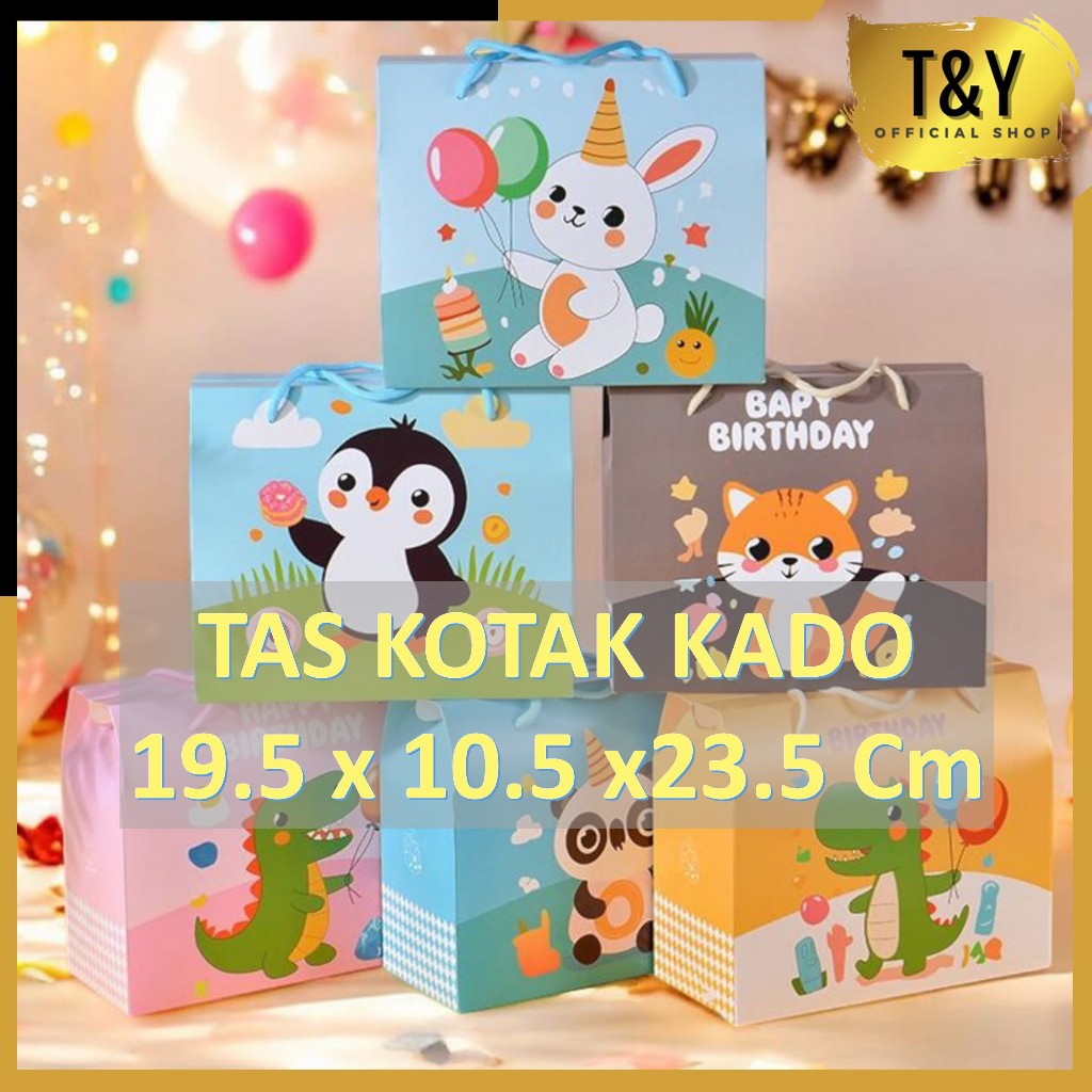 

T&Y Goodie Bag Karakter Tas Hadiah Ulang Tahun Anak Paperbag Ulang Tahun Gift Box Ultah Souvenir Kotak Hadiah Kado anak