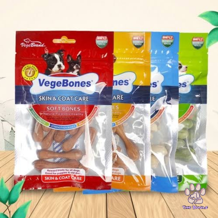 (The Bools) Vegebones Puffy Meaty 60 gram | Snack Anjing Import | Cemilan Anjing | Snack Taming Trea